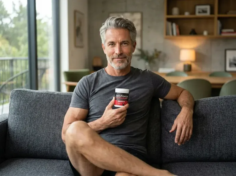 A man photographed for the Jelly Force listing