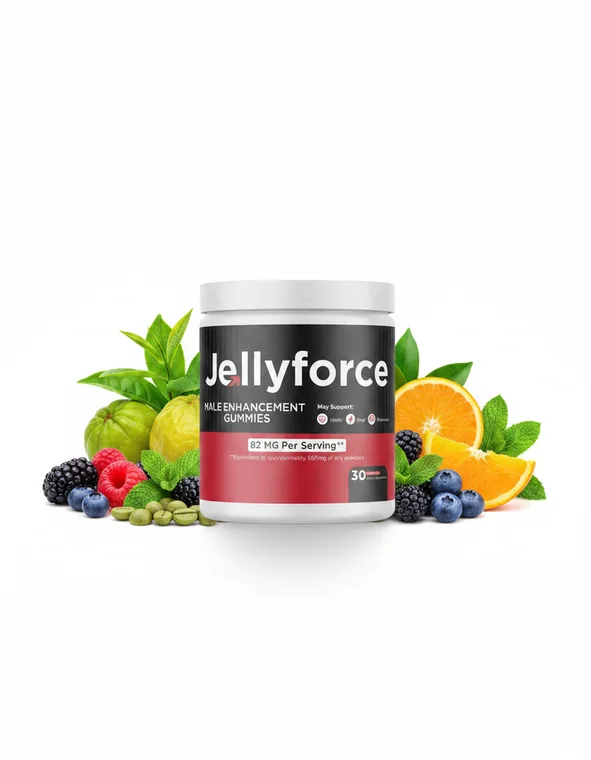Jelly Force bottle photographed with its packaging